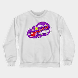 Santa s sleigh and reindeers Crewneck Sweatshirt